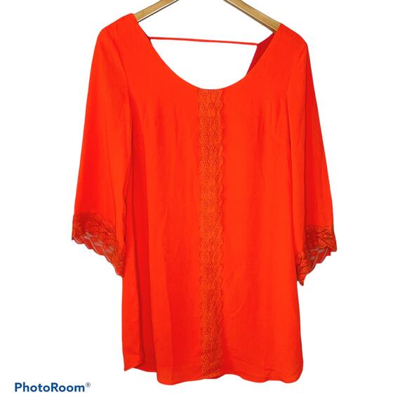 ASTR Coral Lace Shift Dress Swim Cover size Small - Picture 1 of 8
